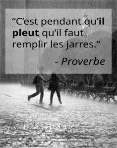 Proverb about French mpersonal verbs