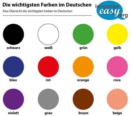 Die Farben des Deutschen - Lerne Deutsch mit language-easy.org!